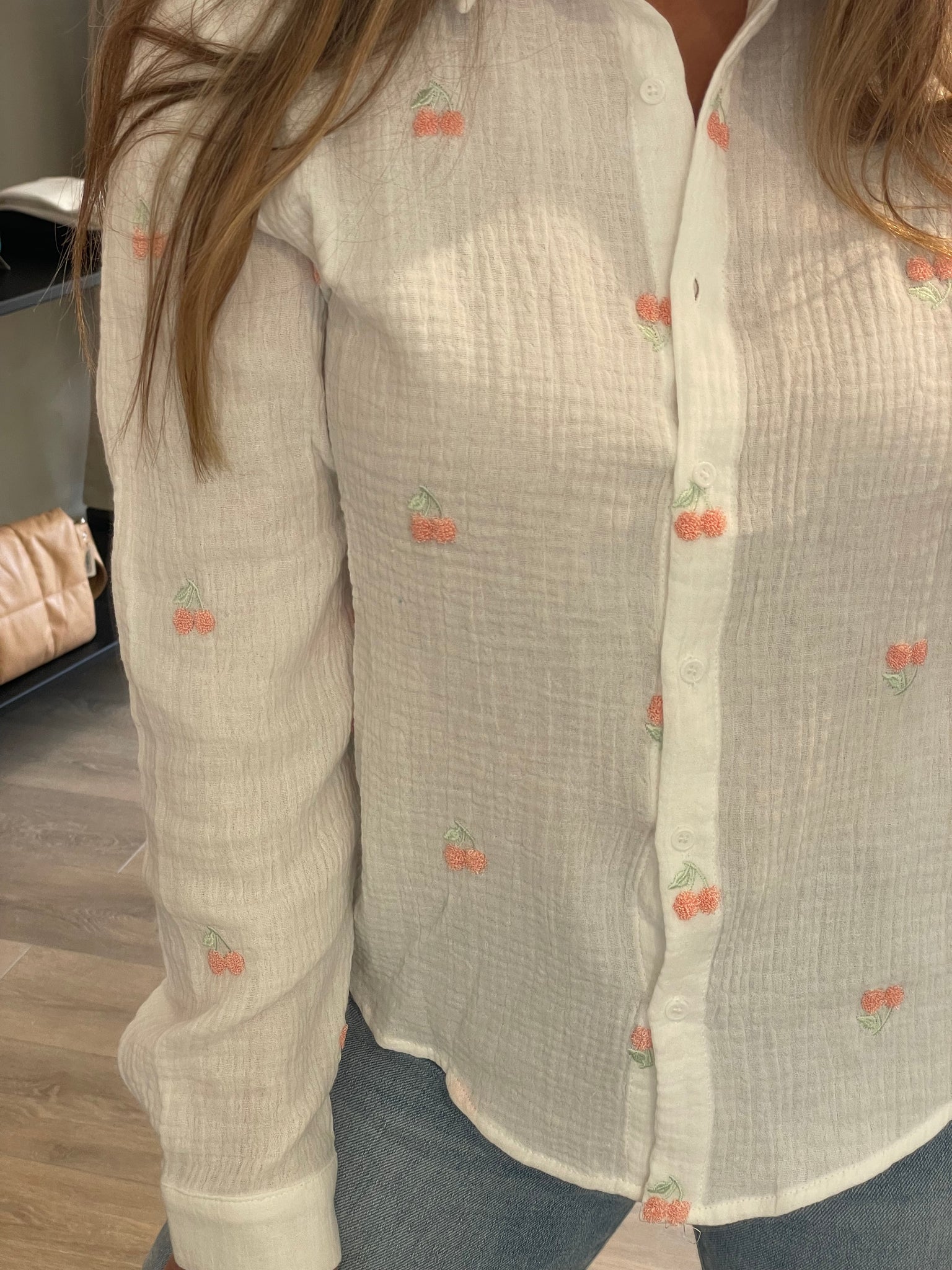 CHERRY BLOUSE -MOUSSELINE